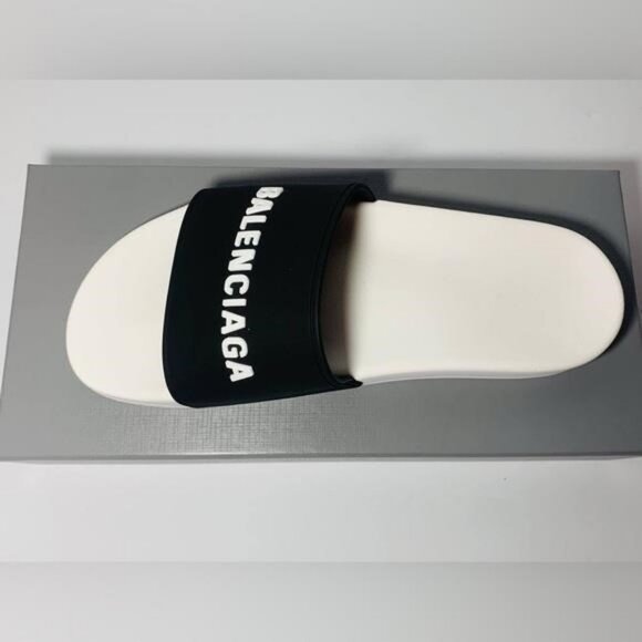 Balenciaga Men's Logo Mismatched Slide Sandal Size 8 - Picture 11 of 15